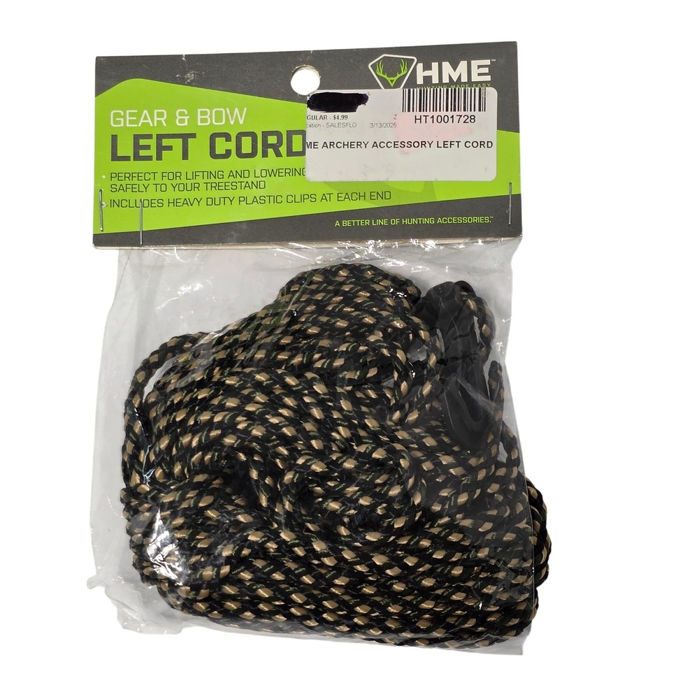 HME Archery Accessory Gear & Bow Lift Cord 25 FT Black Tan HME-GBLC HT1001728